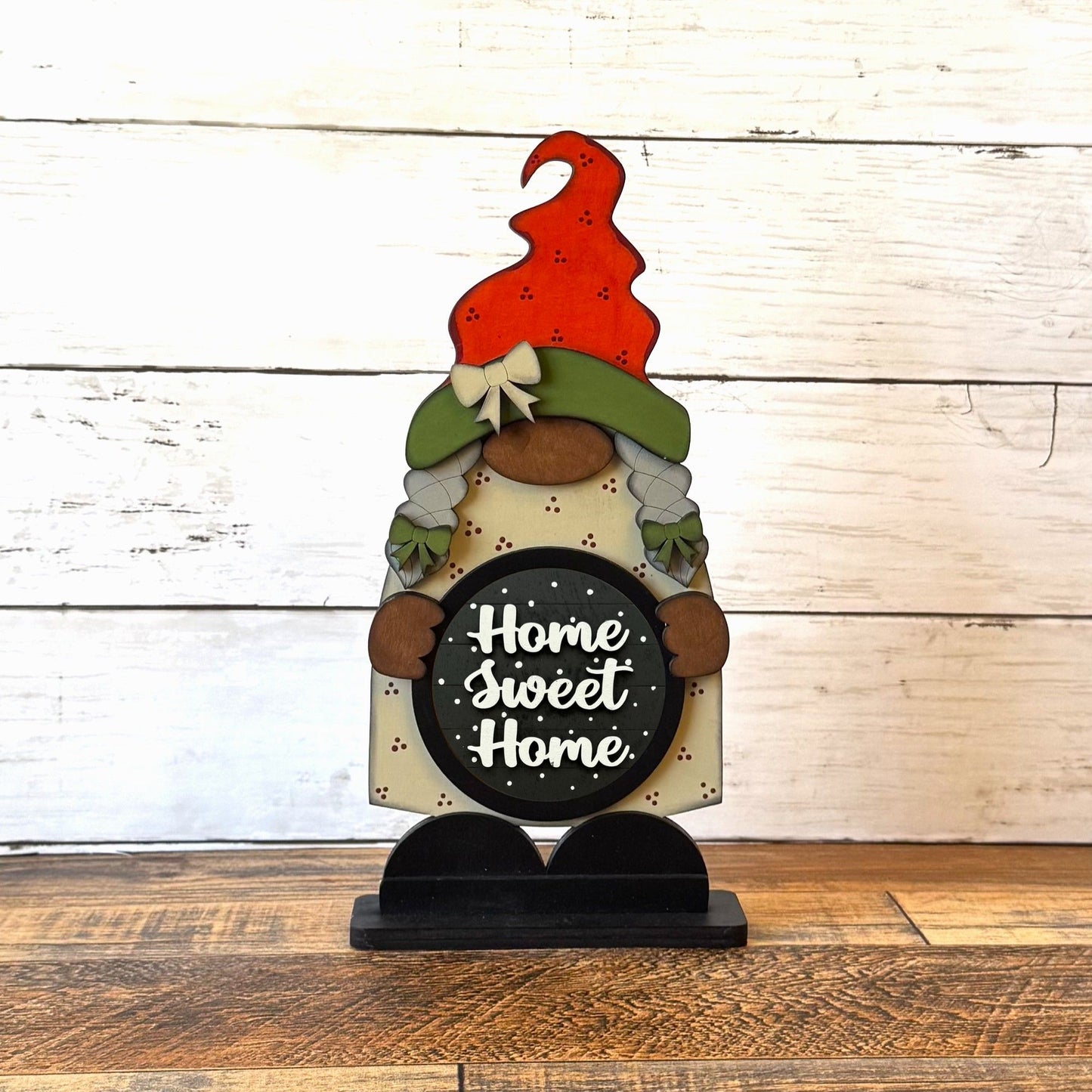 Standing Girl Gnome & Farmhouse Rounds