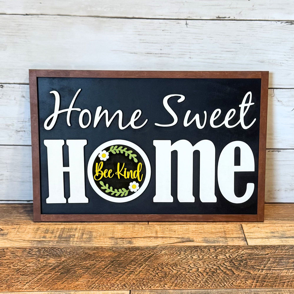Home Sweet Home Framed Sign & Honey Bee Rounds