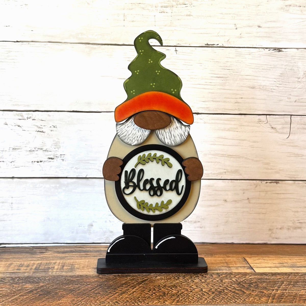 Standing Boy Gnome & Farmhouse Rounds