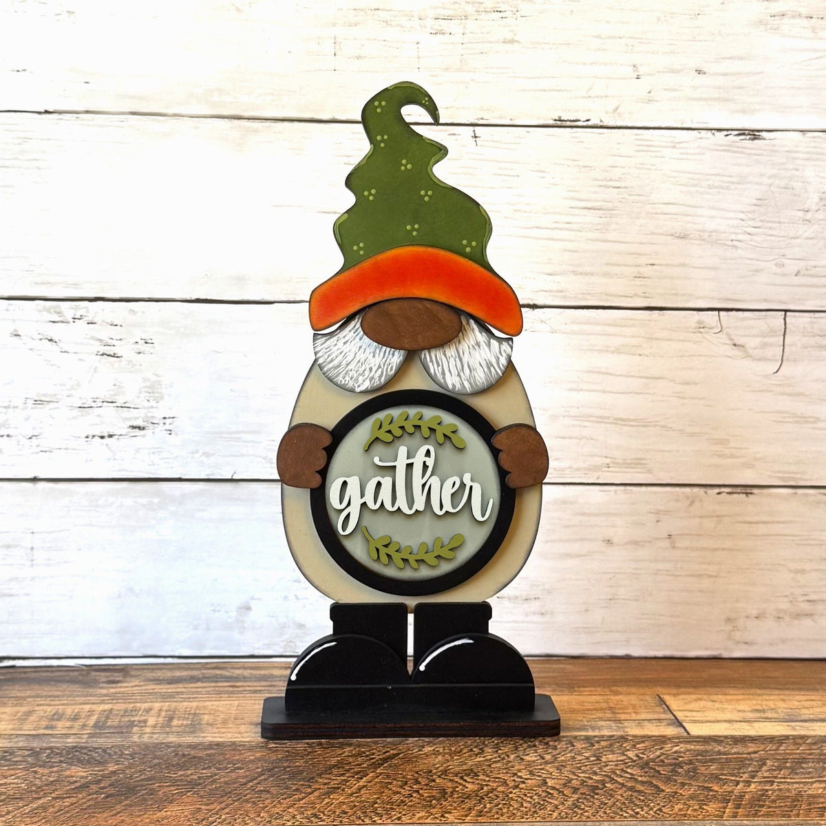 Standing Boy Gnome & Farmhouse Rounds