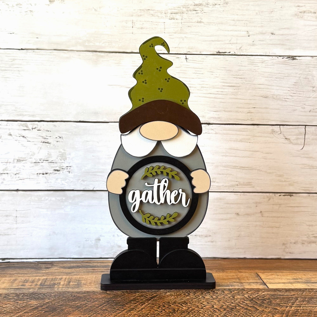Standing Boy Gnome & Farmhouse Rounds