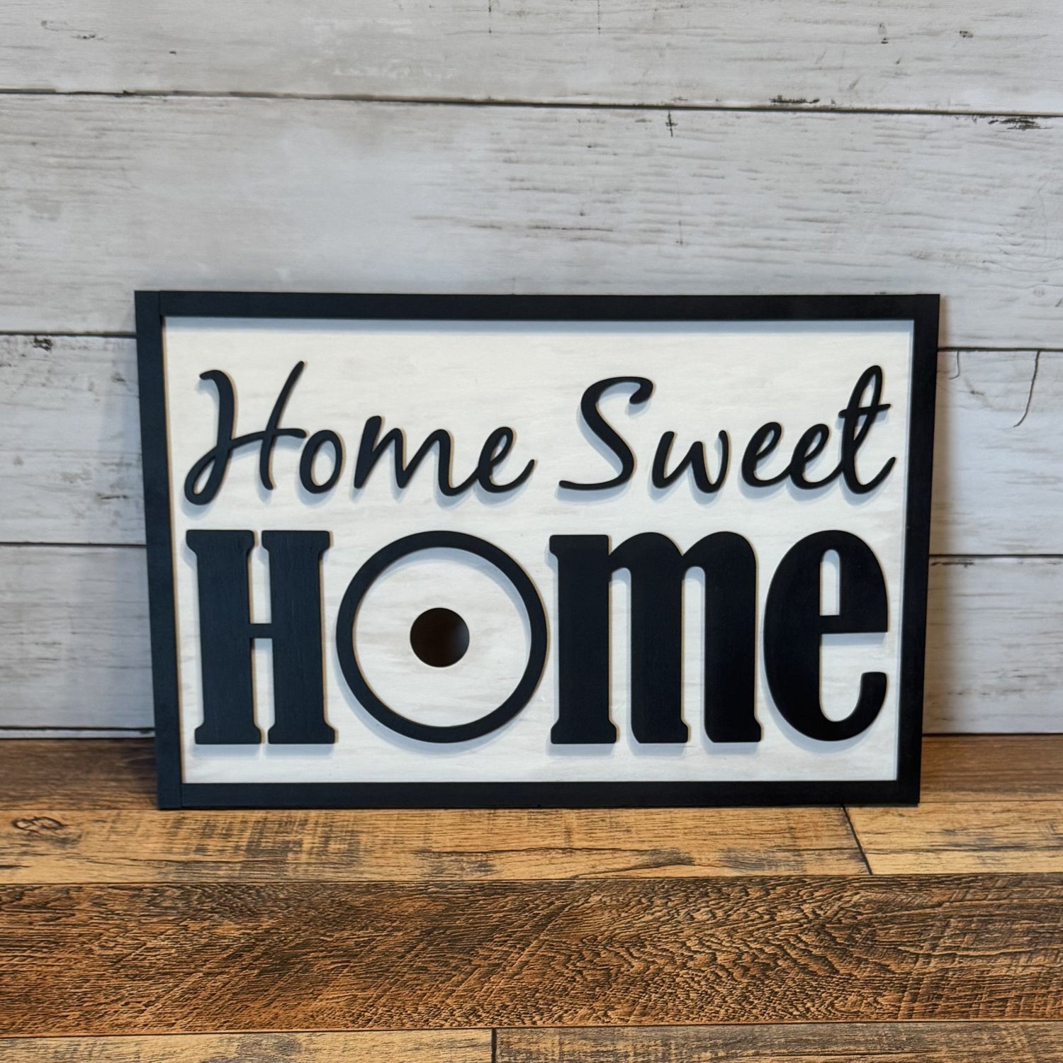 3" Rounds Base, Home Sweet Home Framed Sign