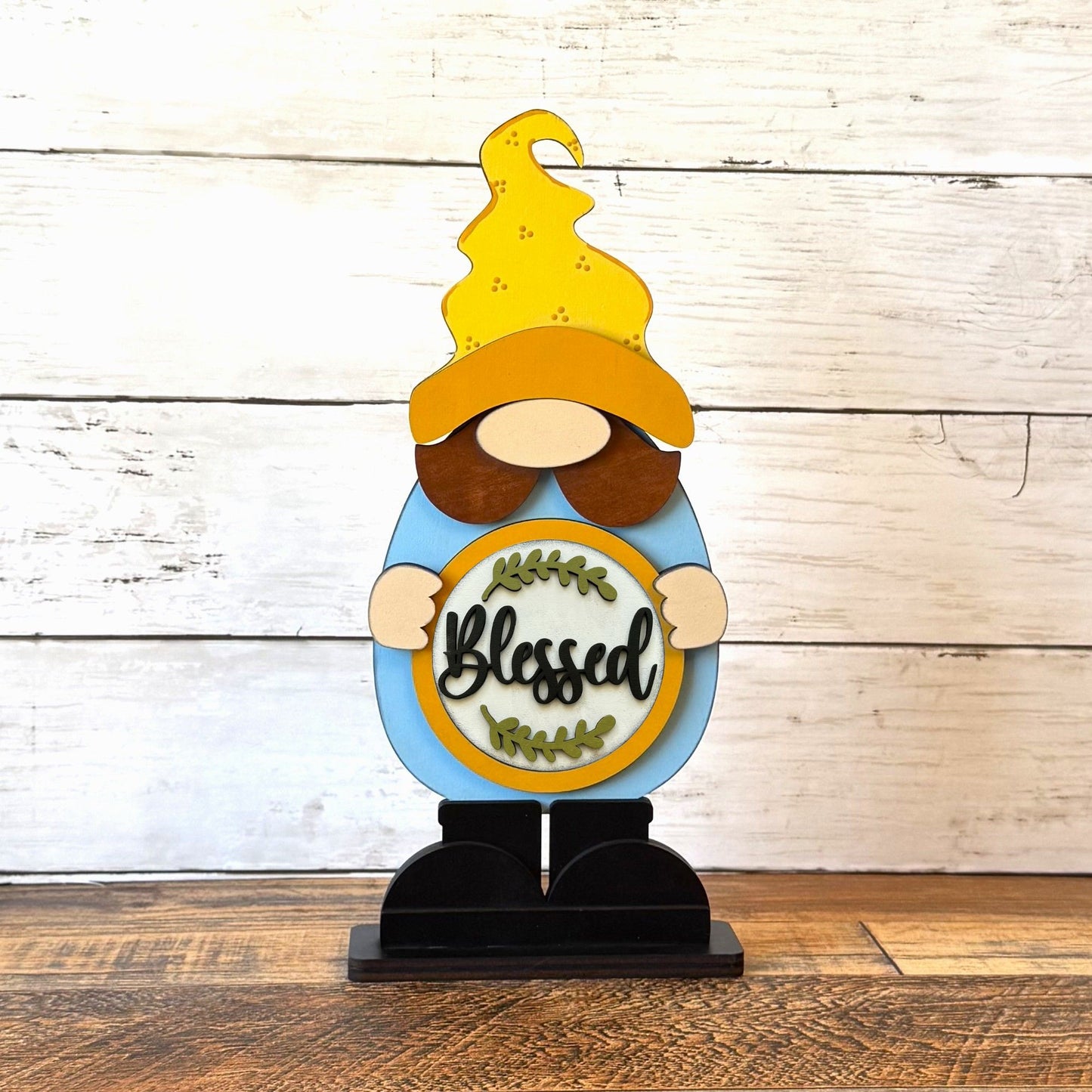 Standing Boy Gnome & Farmhouse Rounds