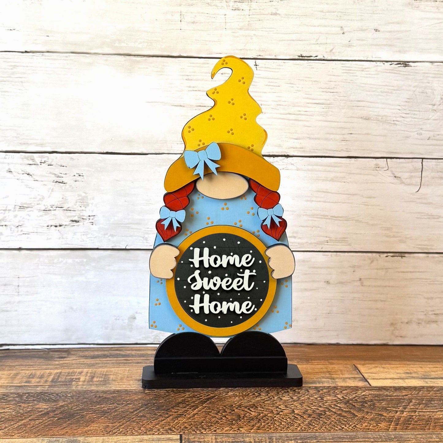 Standing Girl Gnome & Farmhouse Rounds
