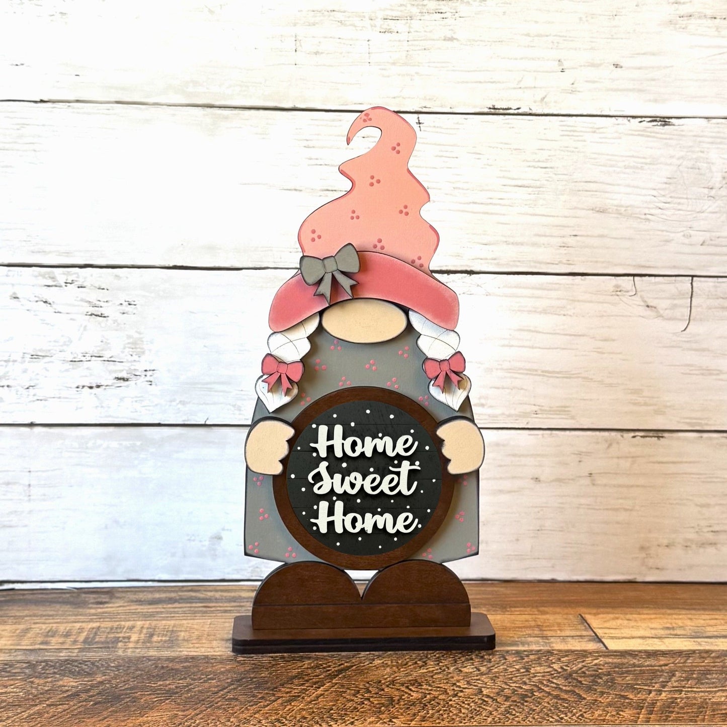 Standing Girl Gnome & Farmhouse Rounds