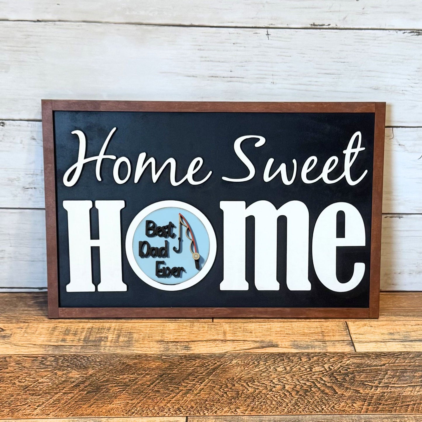 Home Sweet Home Framed Sign & Dad Rounds