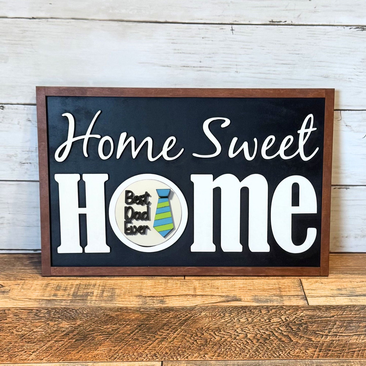 Home Sweet Home Framed Sign & Dad Rounds
