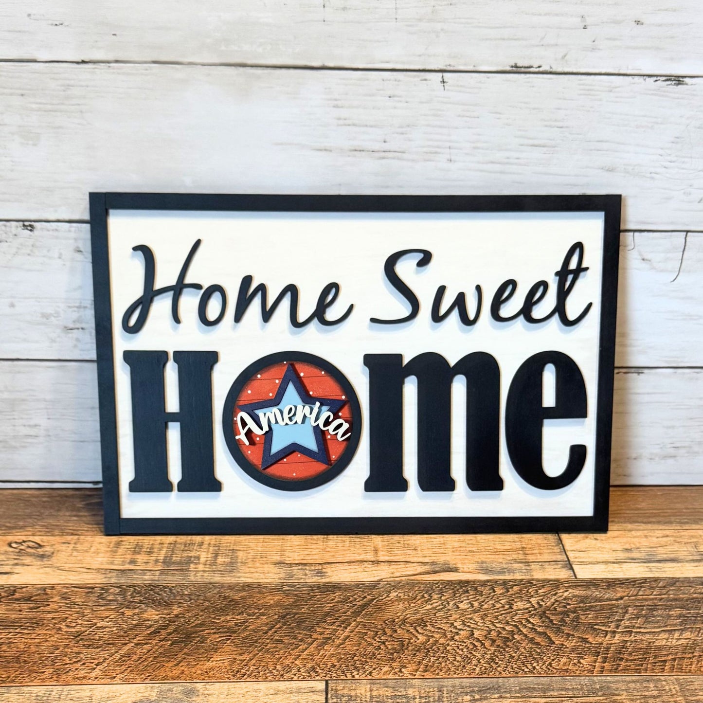 Home Sweet Home Framed Sign & July Rounds