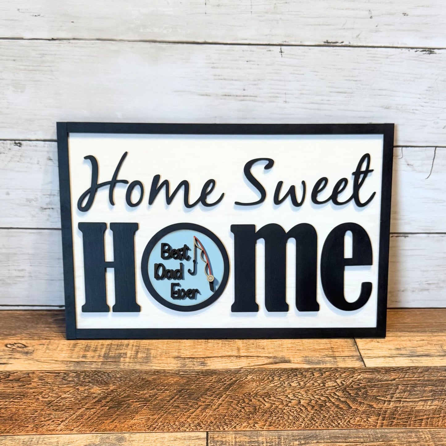 Home Sweet Home Framed Sign & Dad Rounds