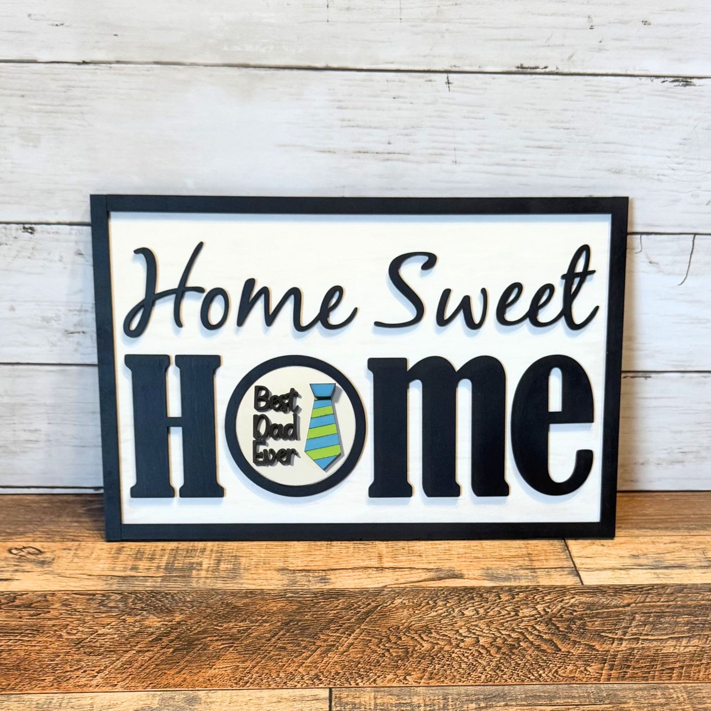 Home Sweet Home Framed Sign & Dad Rounds