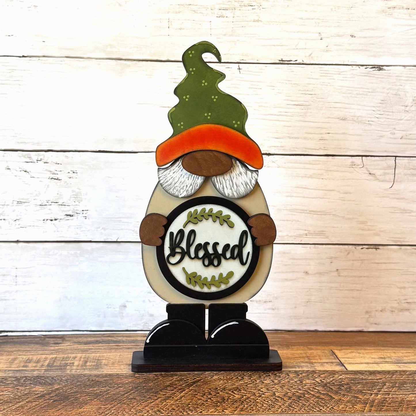 Standing Boy Gnome & Farmhouse Rounds