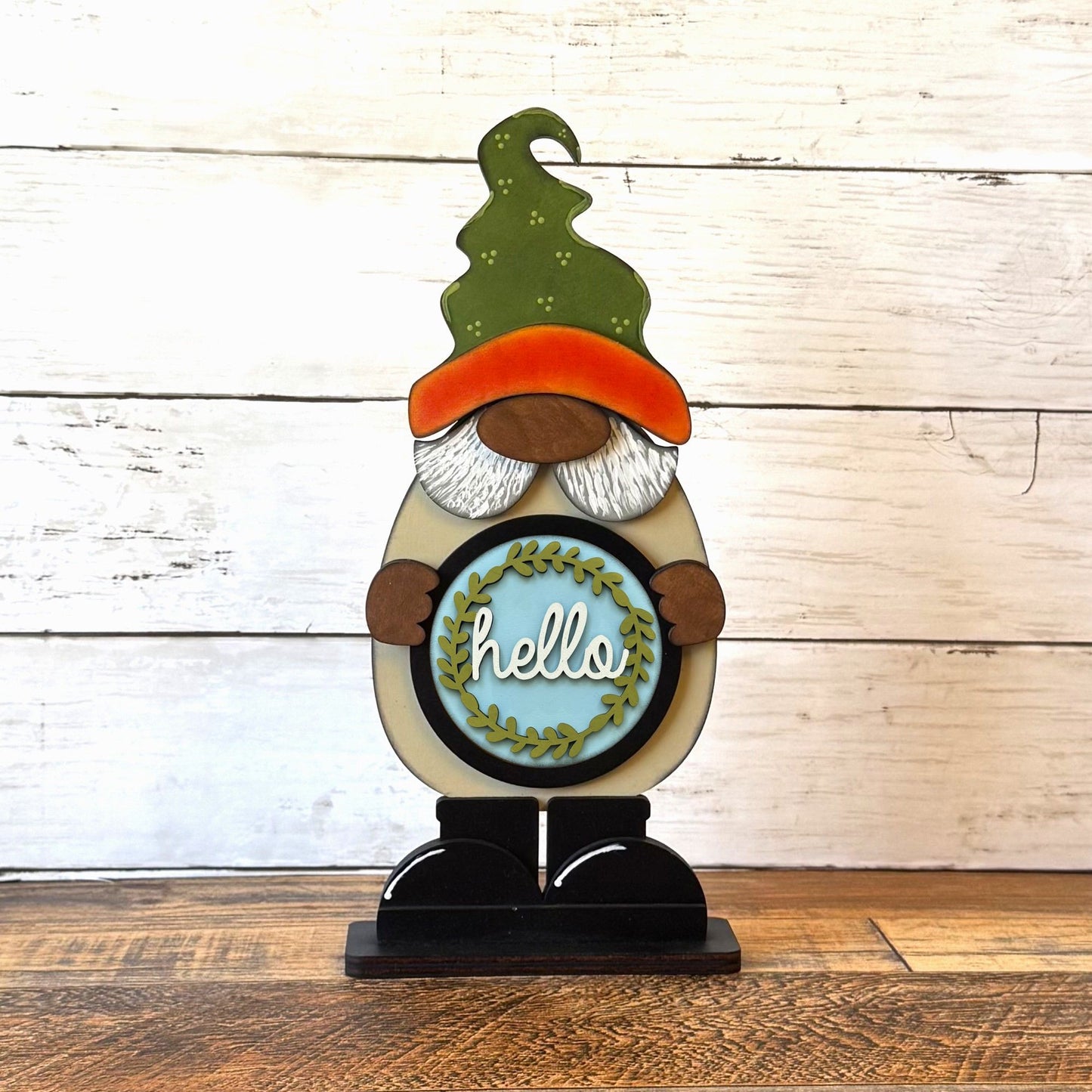 Standing Boy Gnome & Farmhouse Rounds