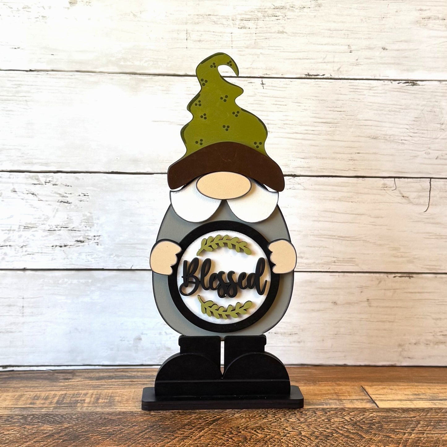 Standing Boy Gnome & Farmhouse Rounds